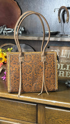 MW Tooled Concealed Carry Tote ~ Brown - Henderson's Western Store