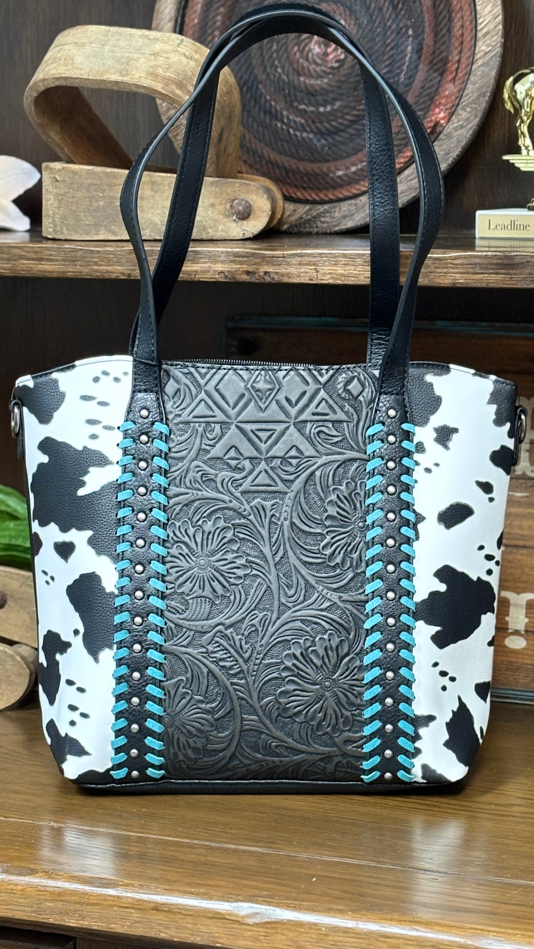 MW Tooled Concealed Carry Tote/Crossbody