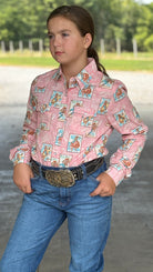 Girl's Poster Print Shirt by Panhandle - Henderson's Western Store