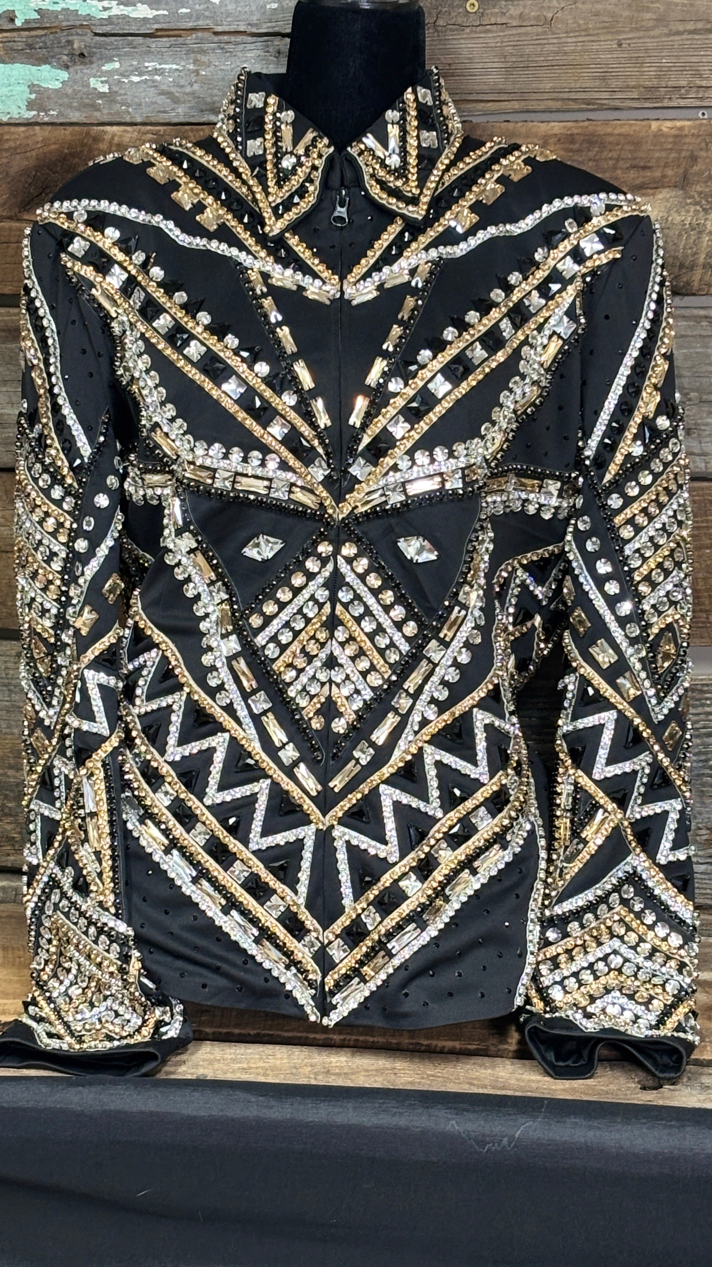 All Day  Show Jacket ~ Black & Gold - Henderson's Western Store