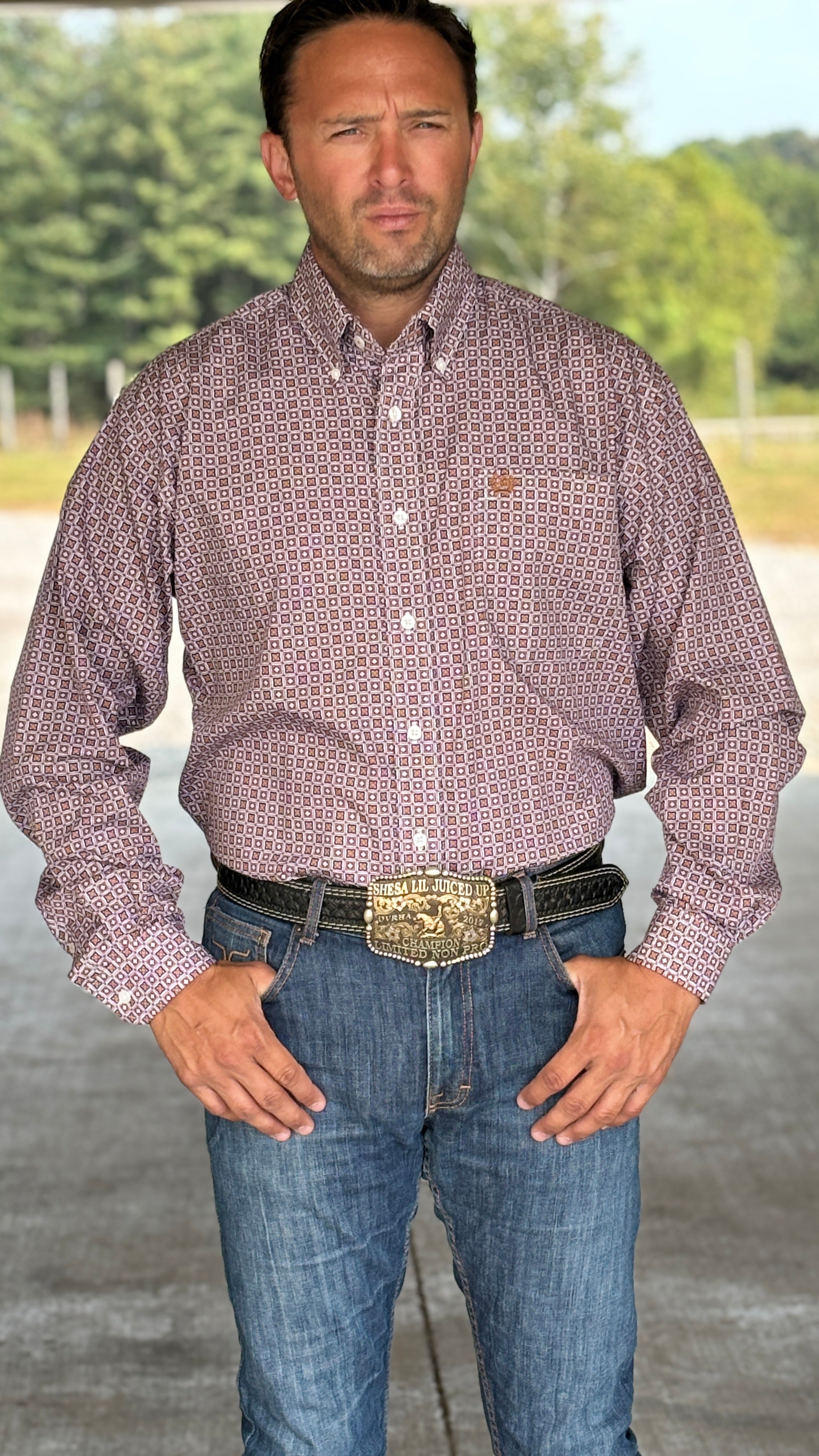 Cinch Plain Weave  ~ Purple & Gold - Henderson's Western Store