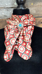 Red & Tan Geo Print Wild Rag - Henderson's Western Store