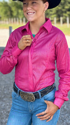 RHC Pink Concealed Zipper Show Shirt - Henderson's Western Store