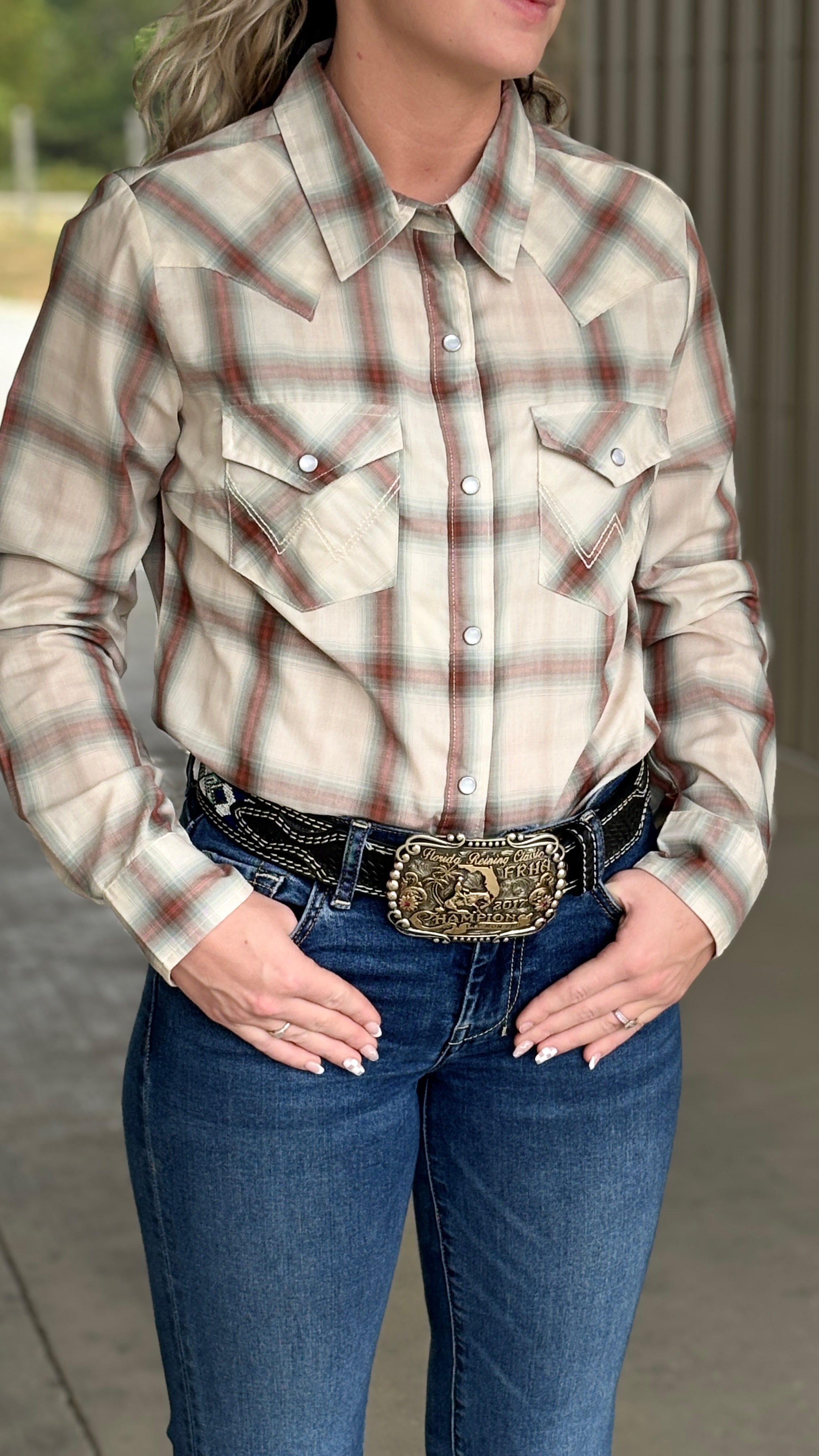 Ladies Wrangler Essential  ~ Cream - Henderson's Western Store