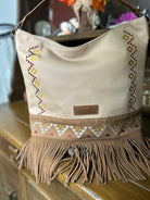 Wrangler Aztec Embroidered Hobo/Crossbody ~ Tan - Henderson's Western Store