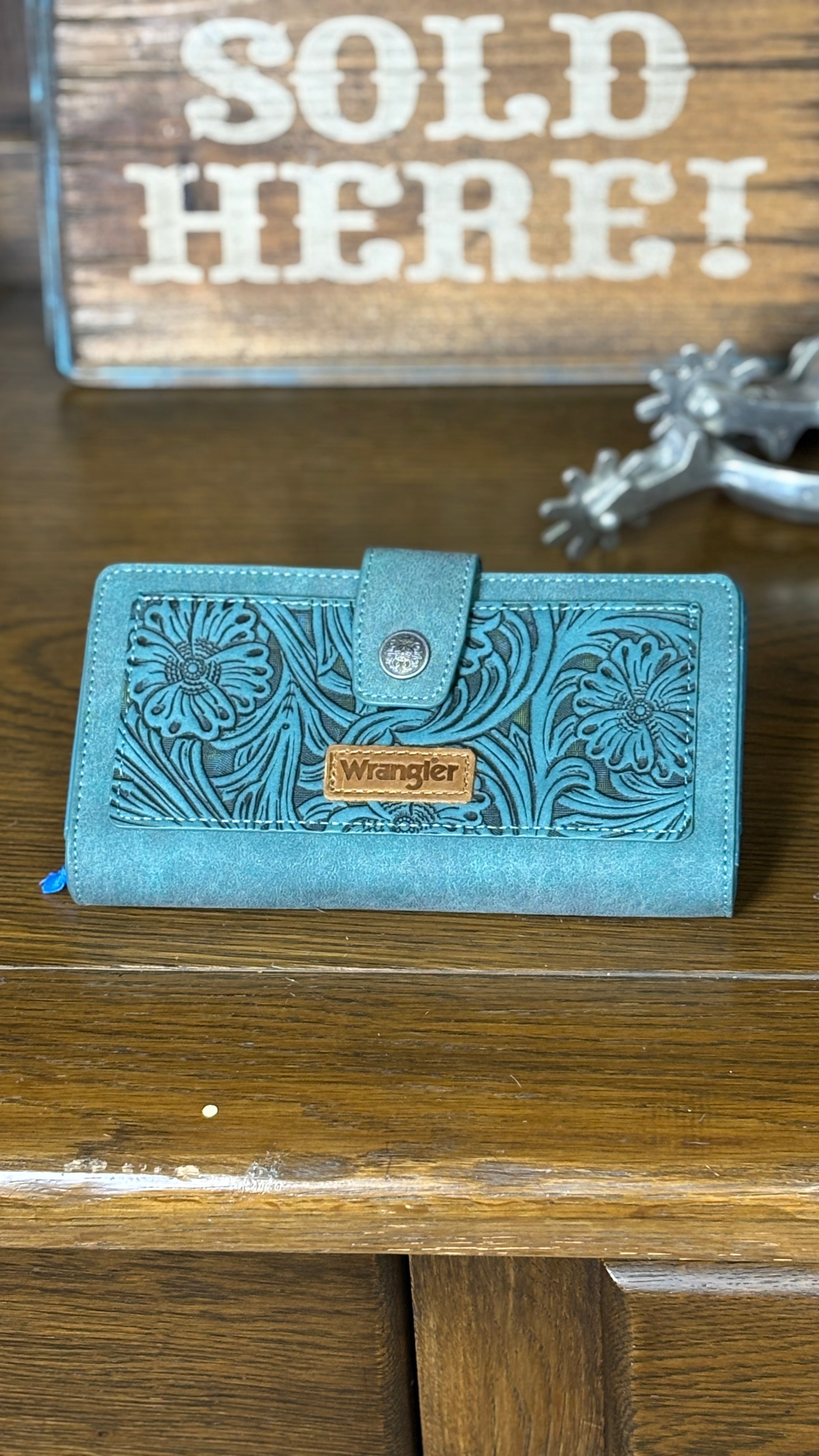 Wrangler Western Floral Tooled Wallet - Henderson's Western Store