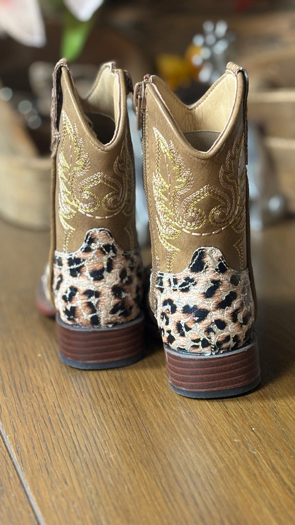 Girl's Glitter Leopard Boots by Roper