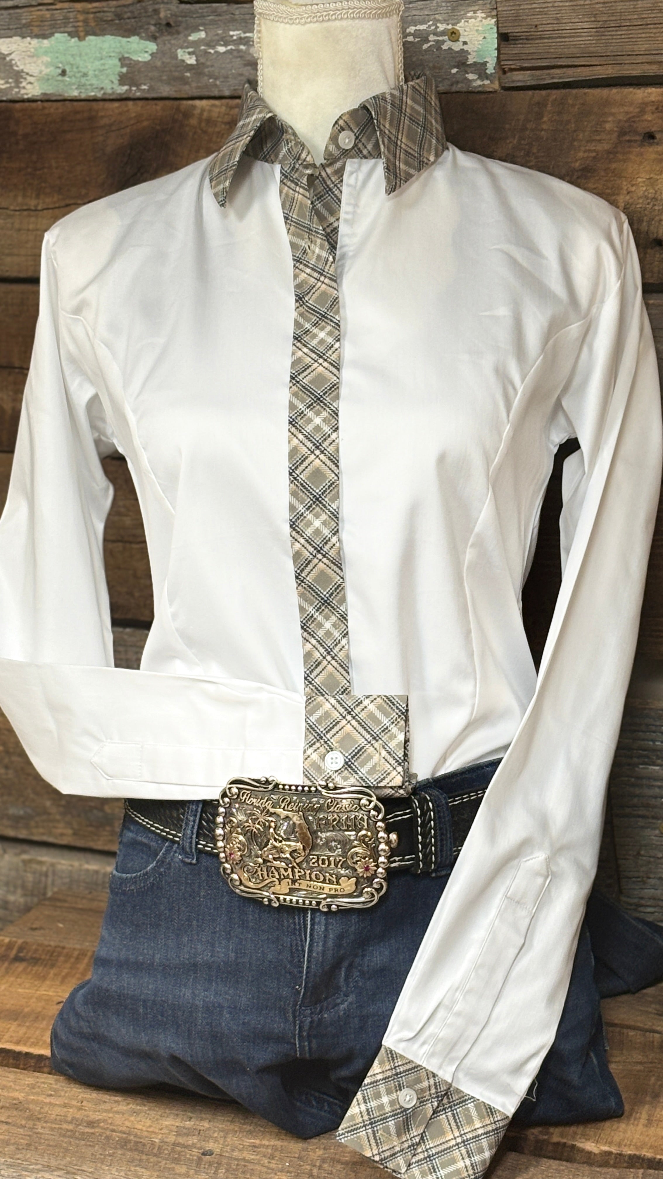 RHC Concealed Zipper Shirt - White - Henderson's Western Store