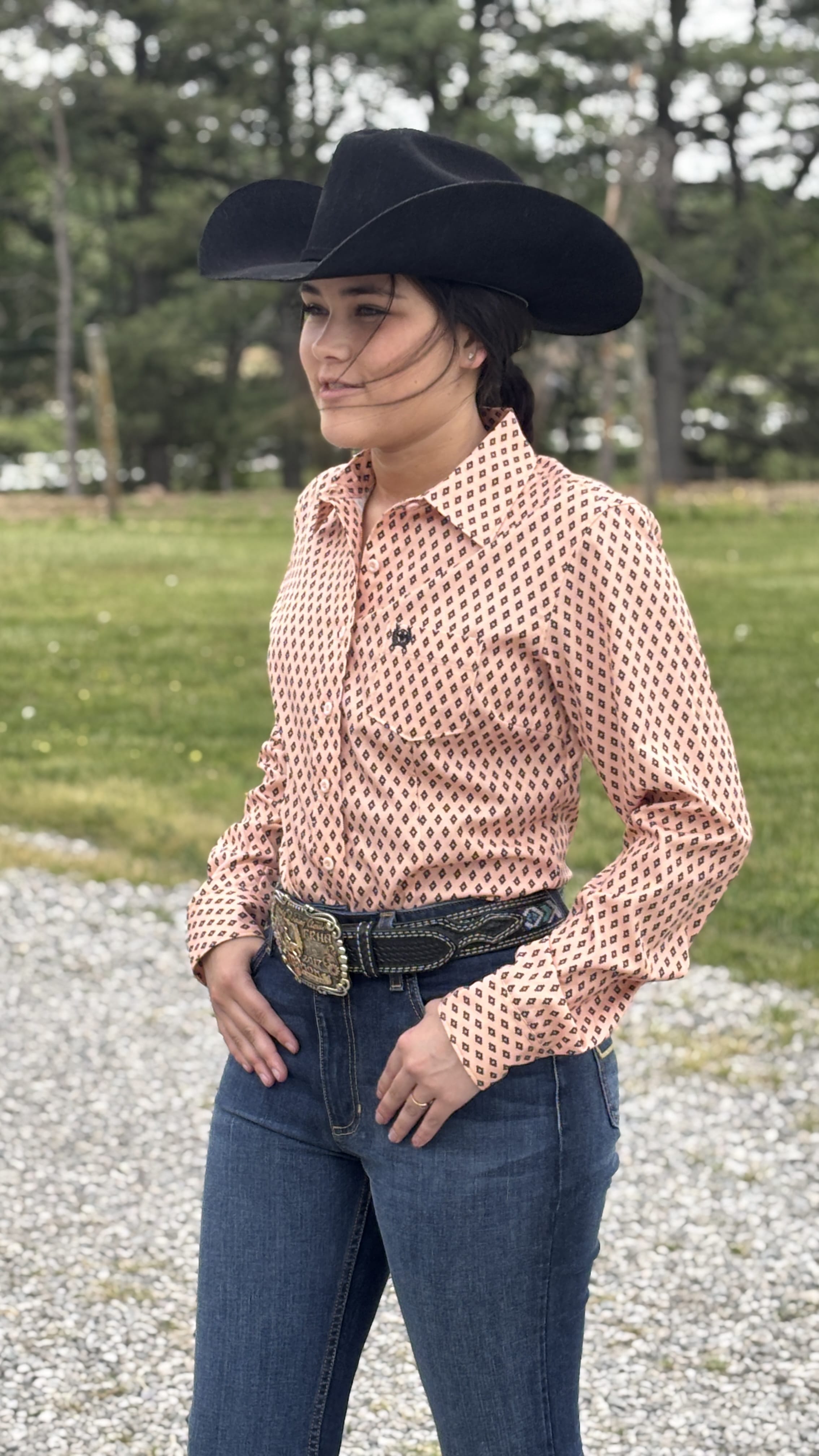 Ladies Cinch Arenaflex ~ Peach - Henderson's Western Store