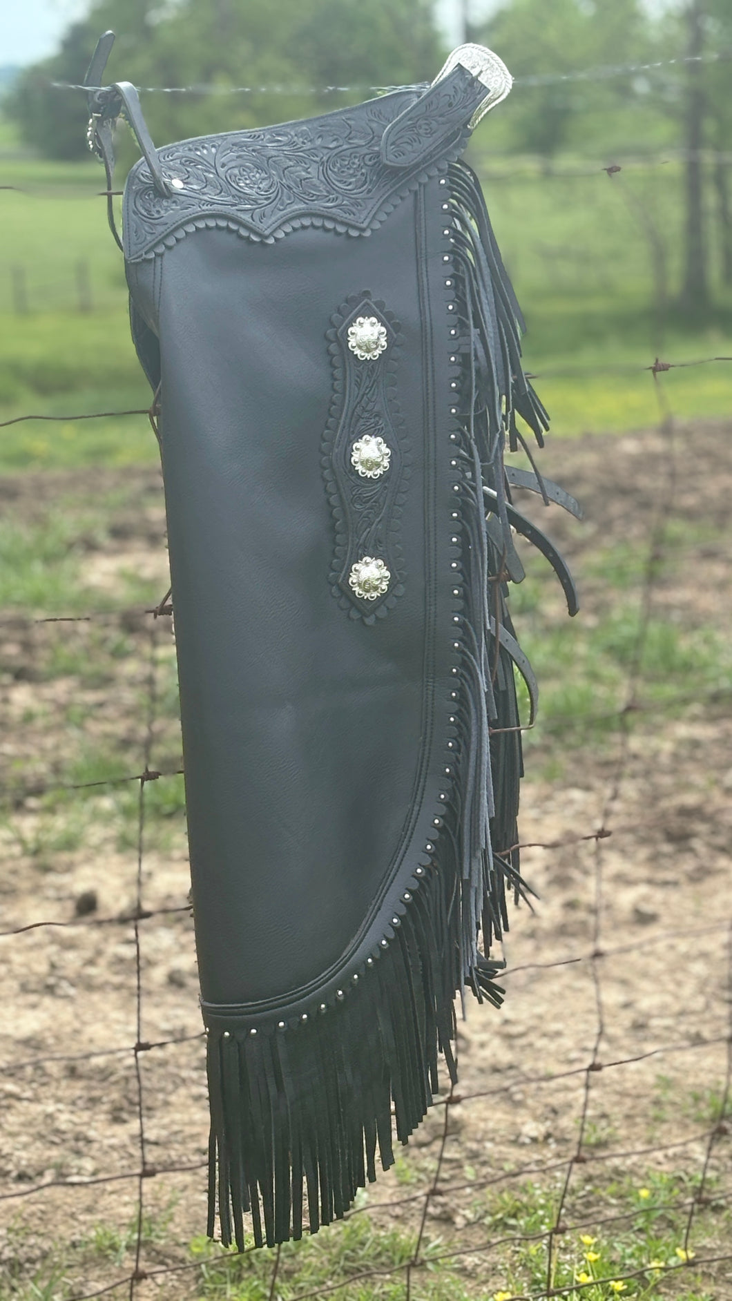 Smooth Leather Chink ~ Black