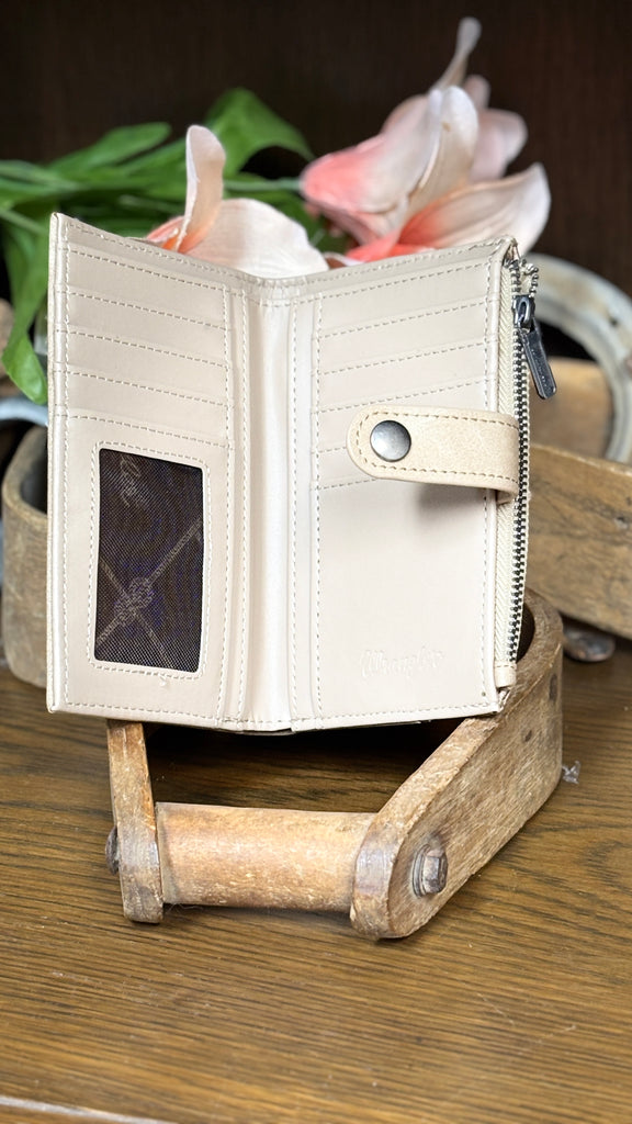 Wrangler Floral Tooled Card Holder Bi-Fold Wallet