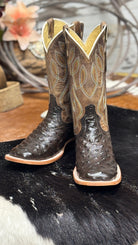 Cheyenne Chocolate Ostrich by Tony Lama - Henderson's Western Store