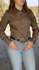 Ladies Striped Cinch ~ Brown - Henderson's Western Store