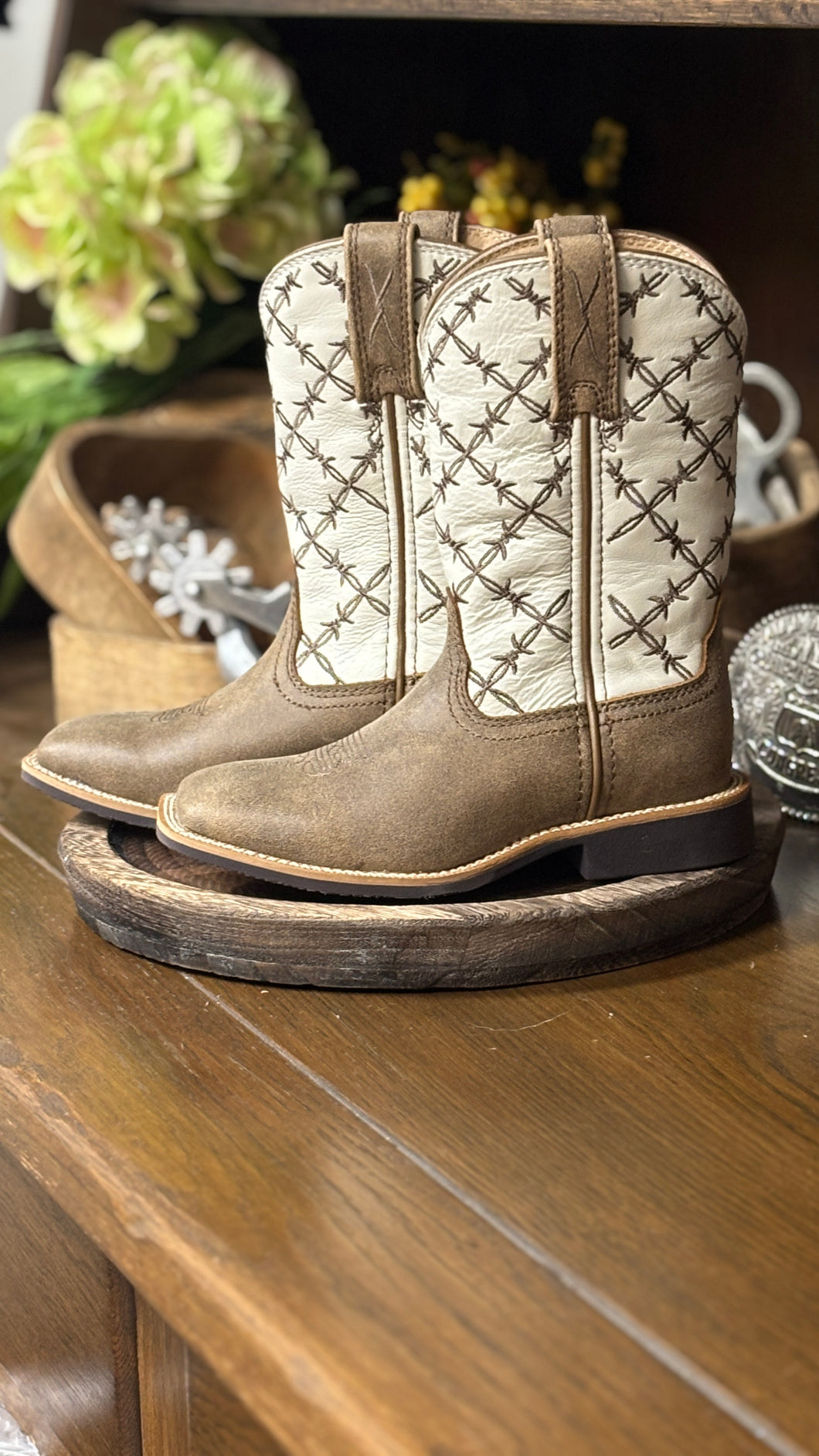 Youth Top Hand Boots by Twisted X ~ White