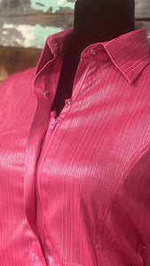 Load image into Gallery viewer, RHC Pink Concealed Zipper Show Shirt