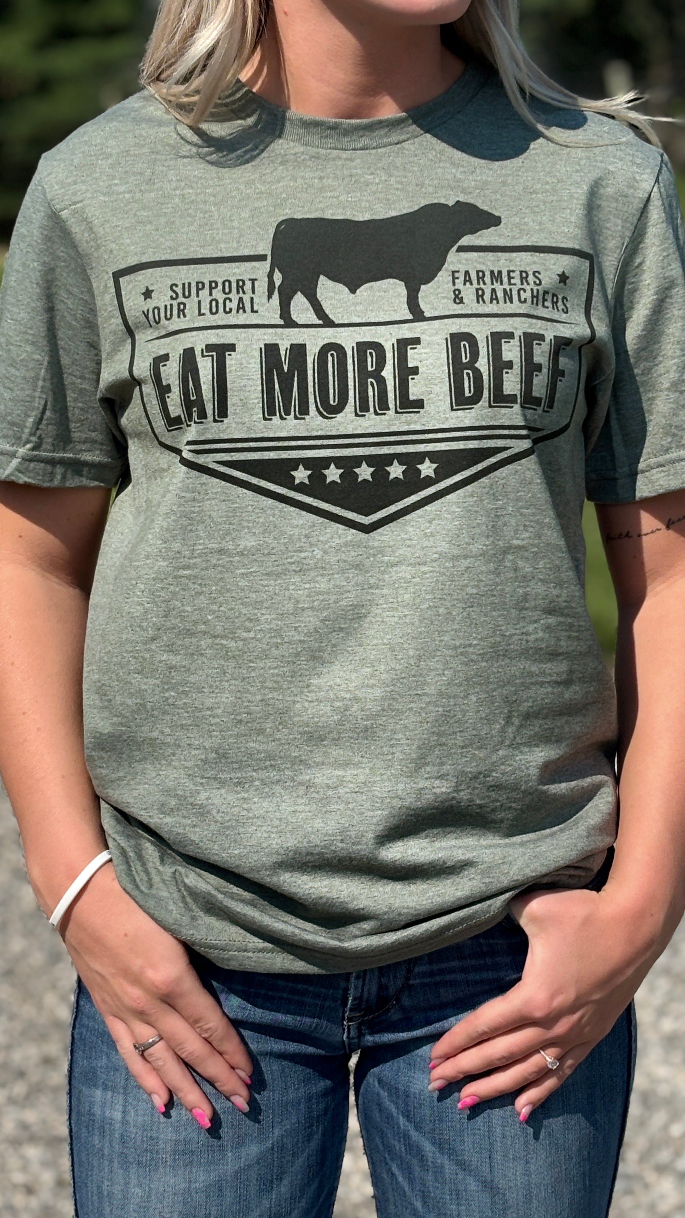 Farmers & Ranchers Eat More Beef Tee - Henderson's Western Store