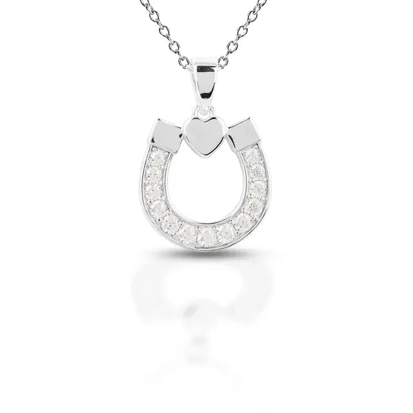 Kelly Herd Brass Heart Horseshoe Necklace - Henderson's Western Store
