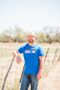 Load image into Gallery viewer, Dale Brisby Rodeo Time Tee Blue - Henderson&#39;s Western Store