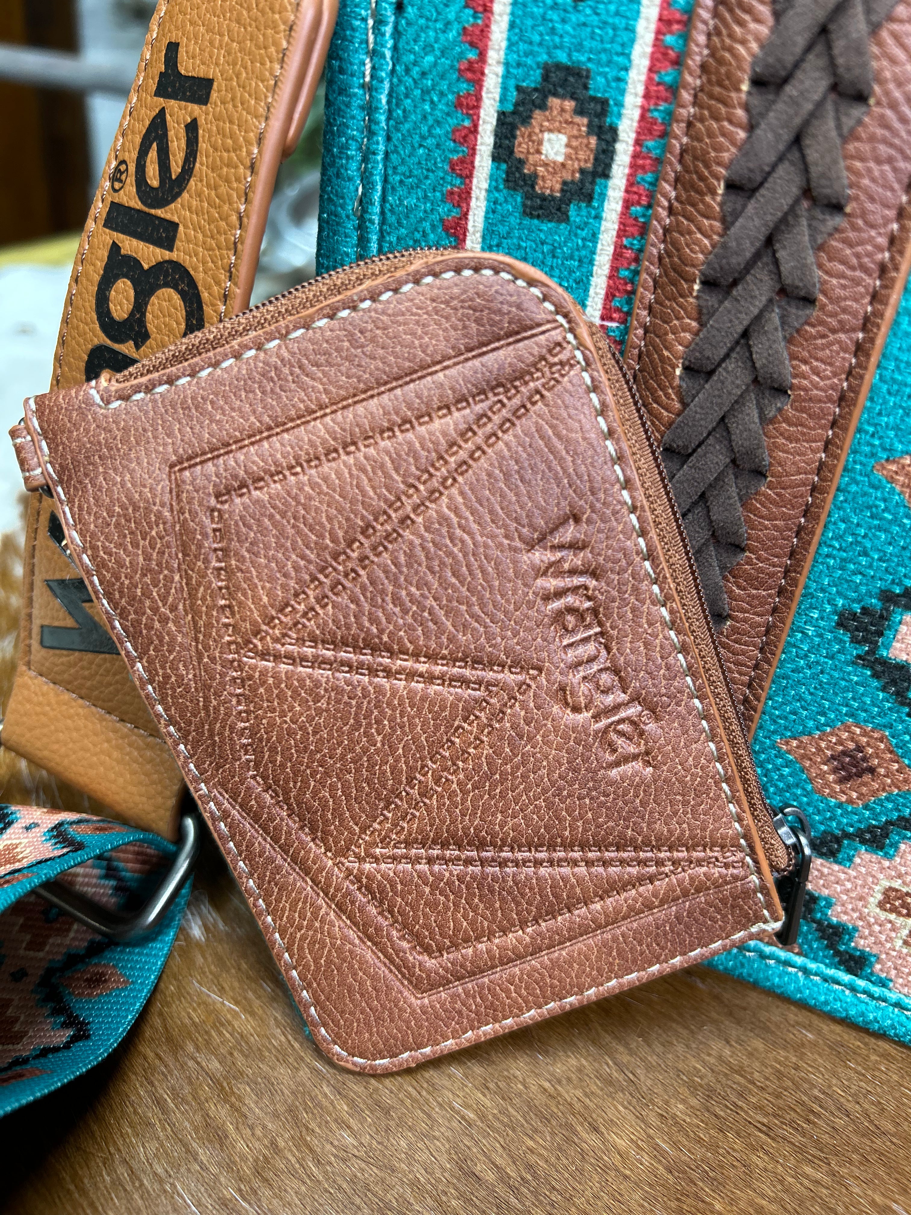 Wrangler Southwest Print Tote ~ Turquoise - Henderson's Western Store