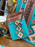 Wrangler Southwest Print Tote ~ Turquoise - Henderson's Western Store
