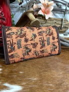 Wrangler Vintage Print Carry Wallet/Crossbody ~ Brown - Henderson's Western Store