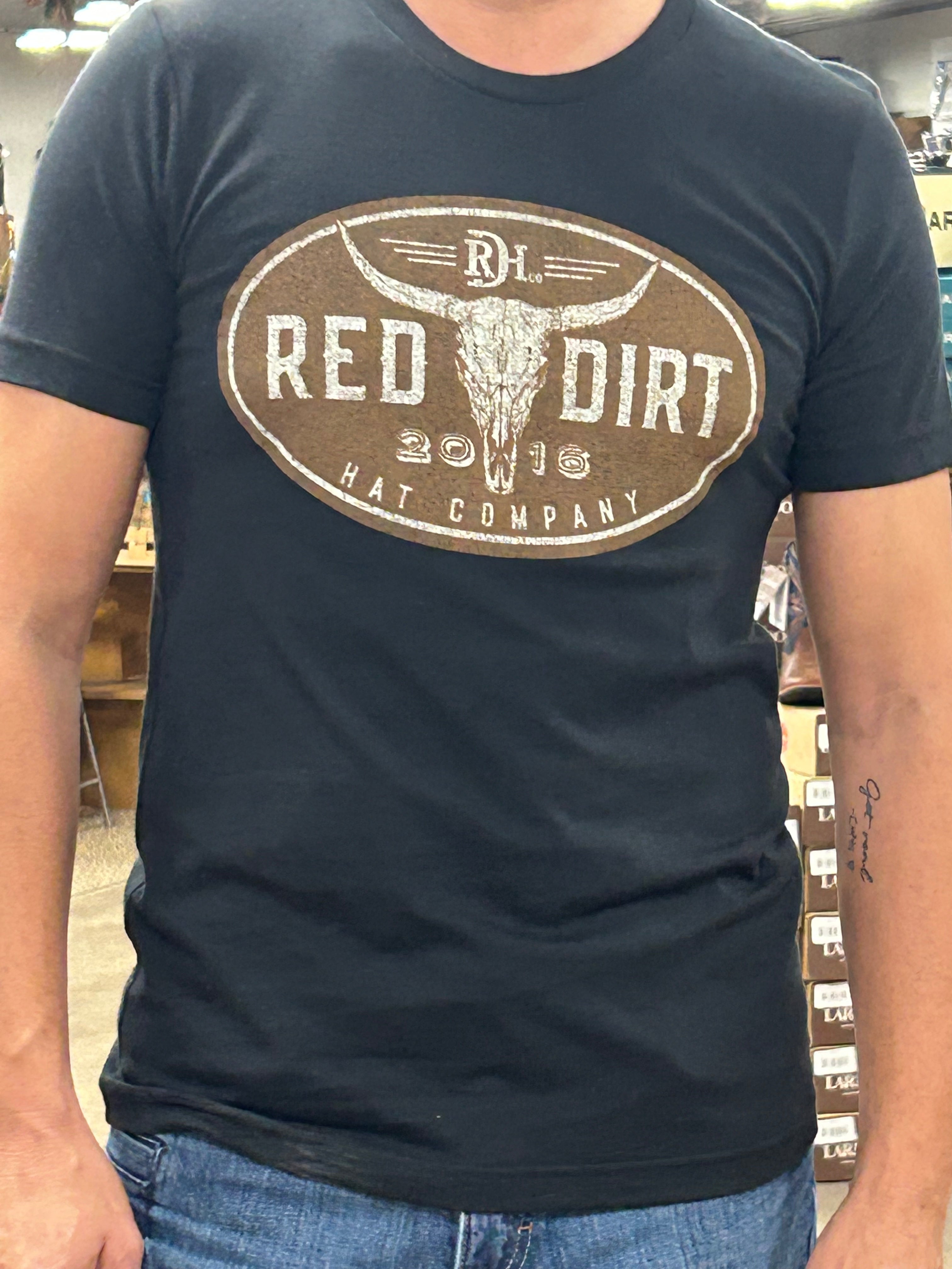 Red Dirt Hat Co Tee ~ Steer Clear - Henderson's Western Store