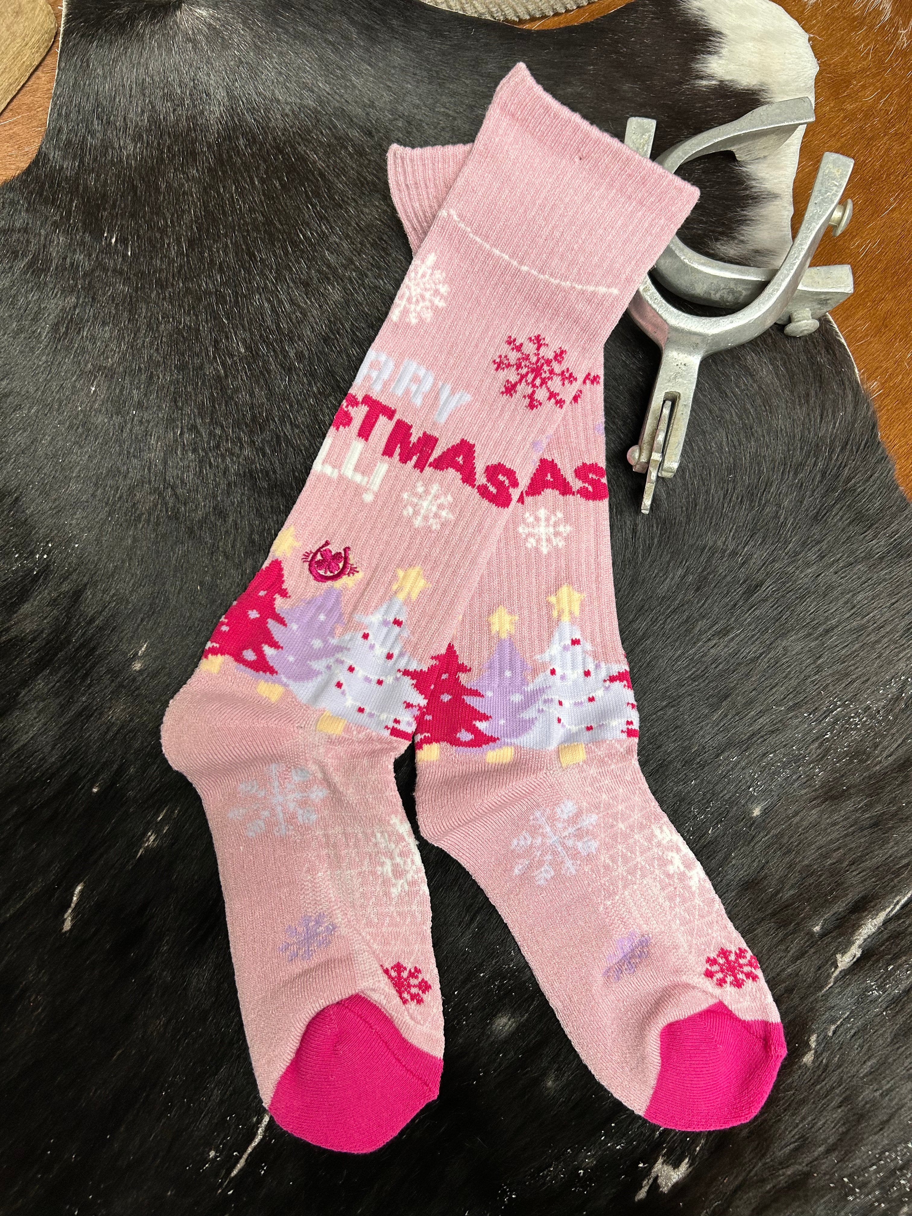 Lucky Chuck Socks ~ Merry Christmas Y'all - Henderson's Western Store