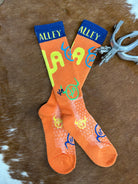 Lucky Chuck Socks ~ Cactus Alley- Cactus Alley-Moo Cactus - Henderson's Western Store