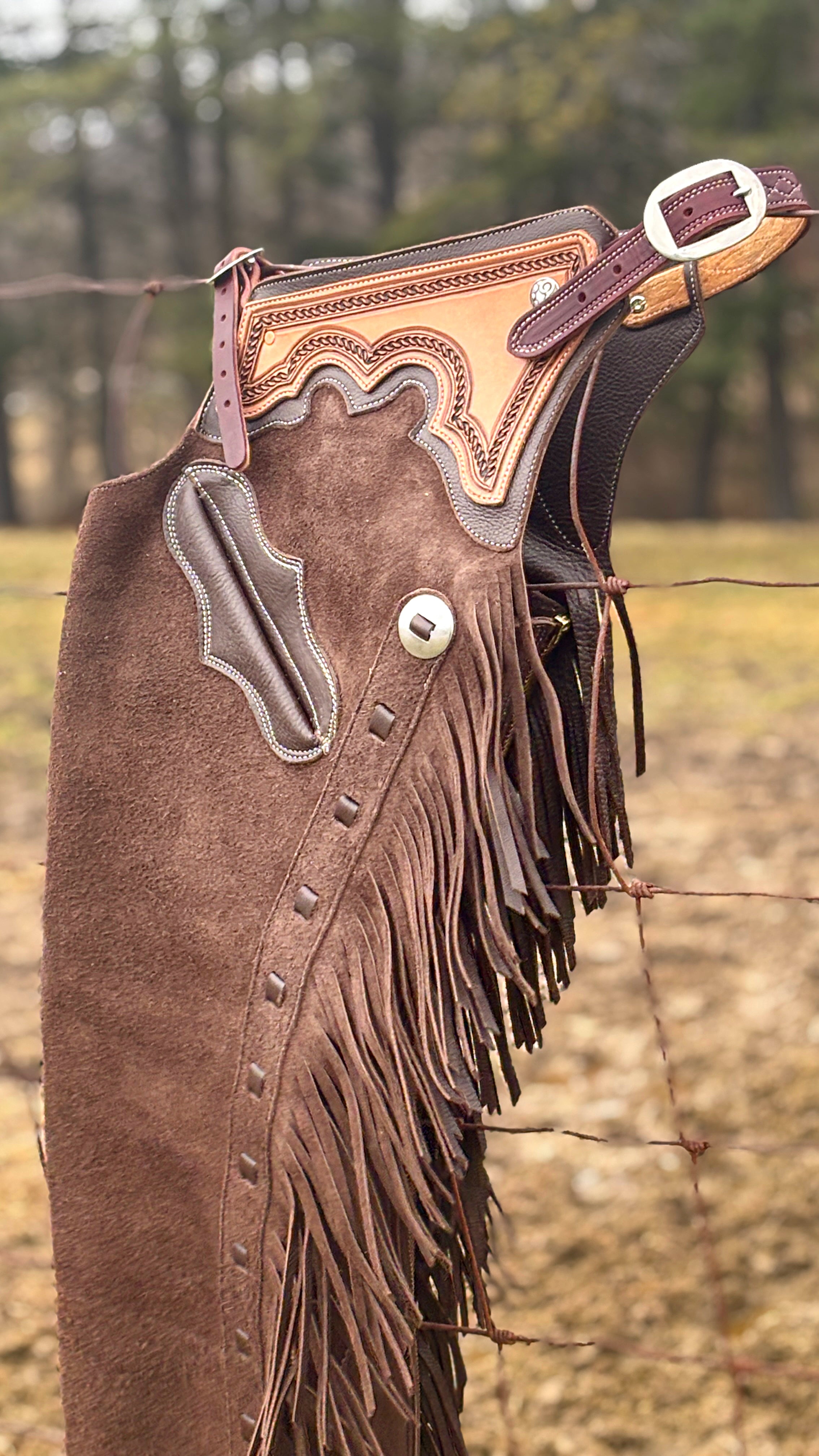 Rockin Chocolate Shotgun Chaps - Henderson's Western Store