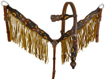 Sunflower & Arrow Headstall Set