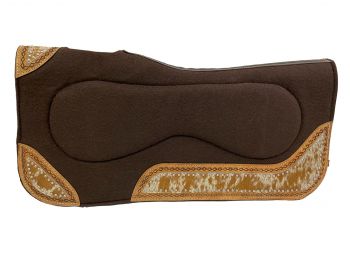 Built Up Felt Saddle Pad W/Cowhide