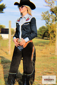 Load image into Gallery viewer, Ladies Retro Western ~ Navy