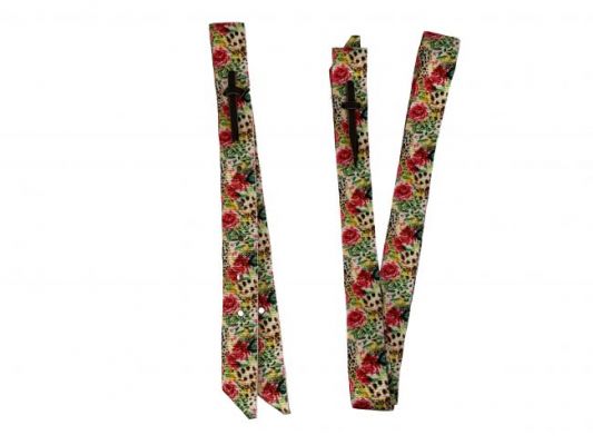 Nylon Tie Strap & Off Billet Set ~ Floral Cheetah - Henderson's Western Store