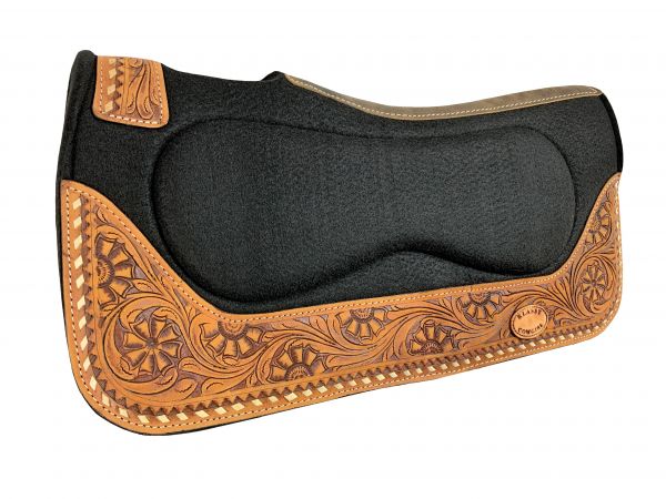Klassy Cowgirl Brown Felt Pad ~ Floral Tooling - Henderson's Western Store