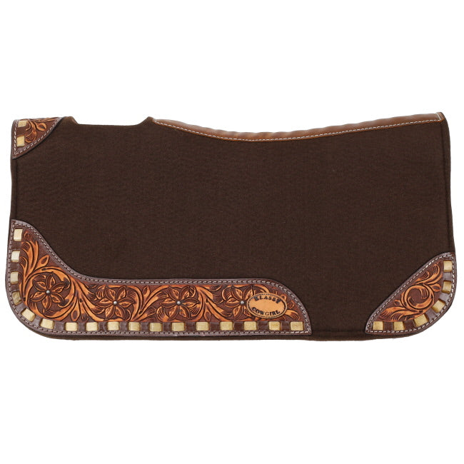 Klassy Cowgirl Brown Felt Pad ~ Toffee Bloom