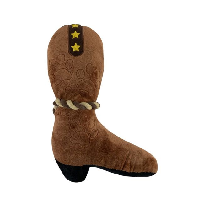 Western Plush Squeaky Dog Toy ~ Cowboy Boot