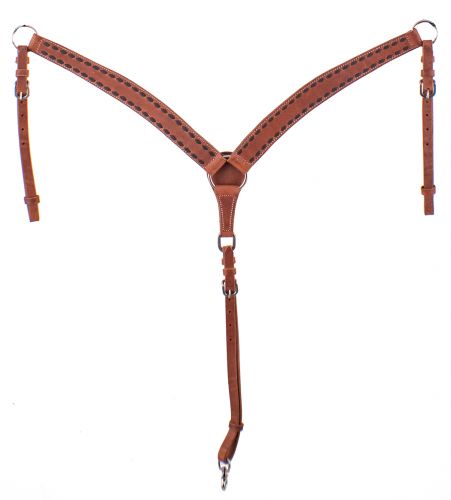 Harness Leather Breastcollar W/Buckstitch - Henderson's Western Store