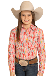 Girl's Print Shirt by Panhandle - Henderson's Western Store