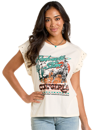 Load image into Gallery viewer, Studded Graphic Tee by Panhandle - Henderson&#39;s Western Store
