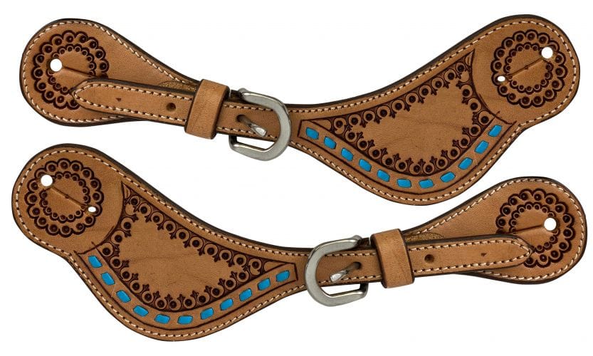 Leather Embossed Spur Straps - Henderson's Western Store