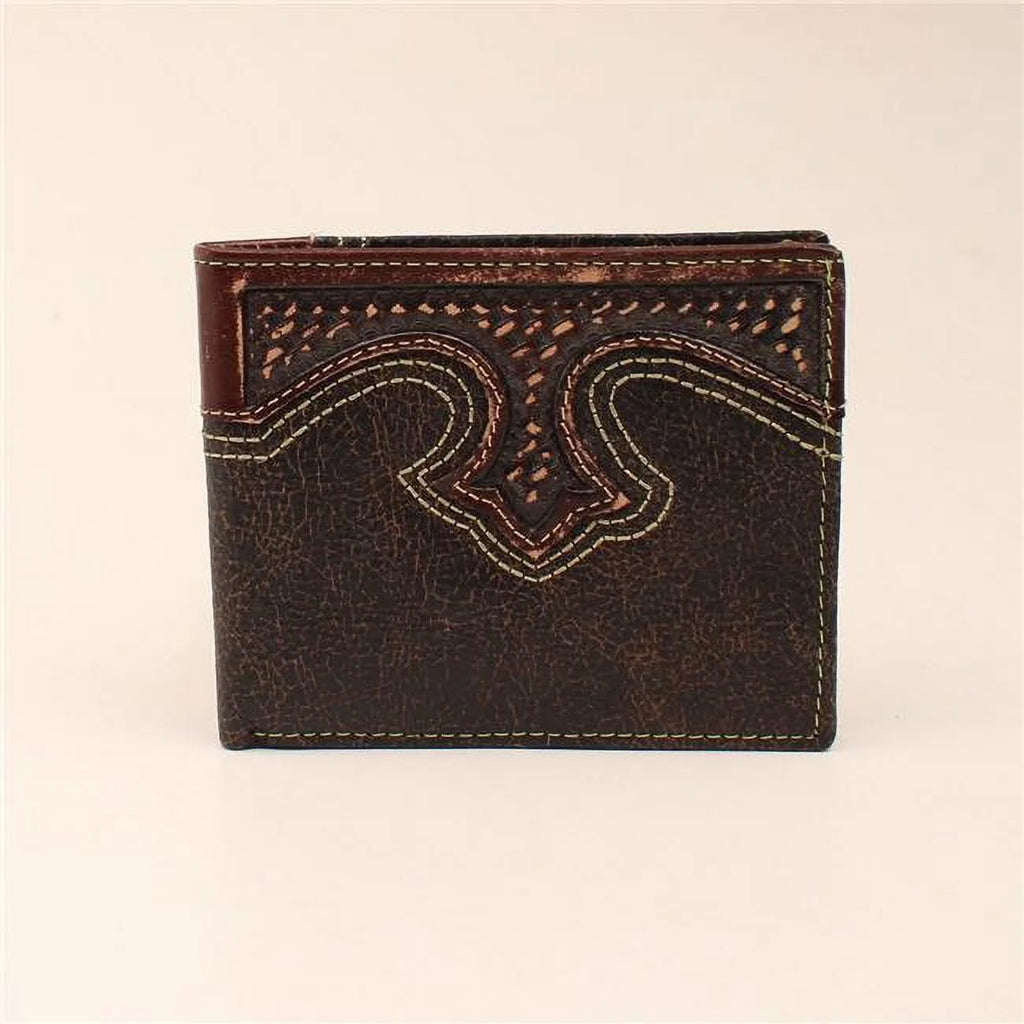 Dark Brown Distressed Bifold Wallet - Henderson's Western Store