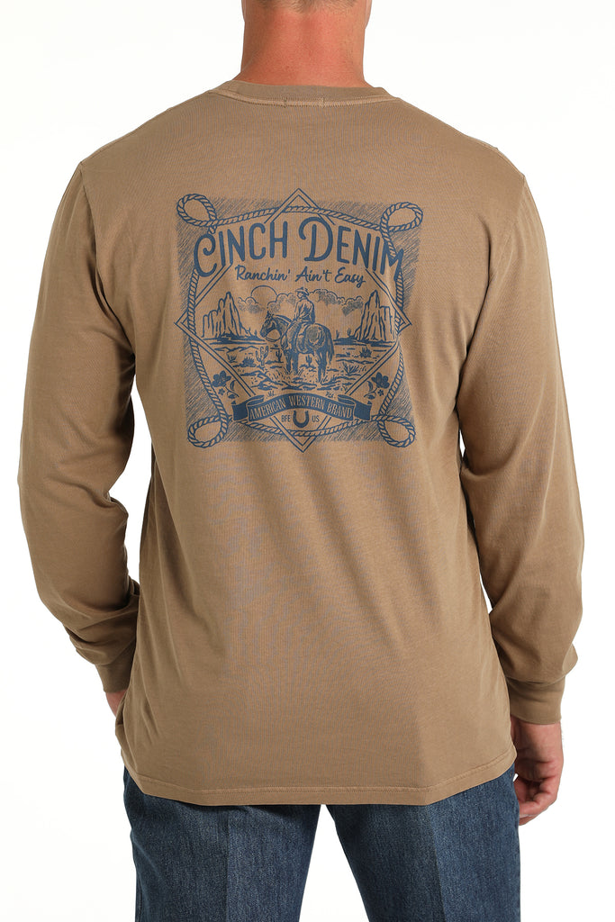 Authentic Cinch Long Sleeve Tee ~ Khaki