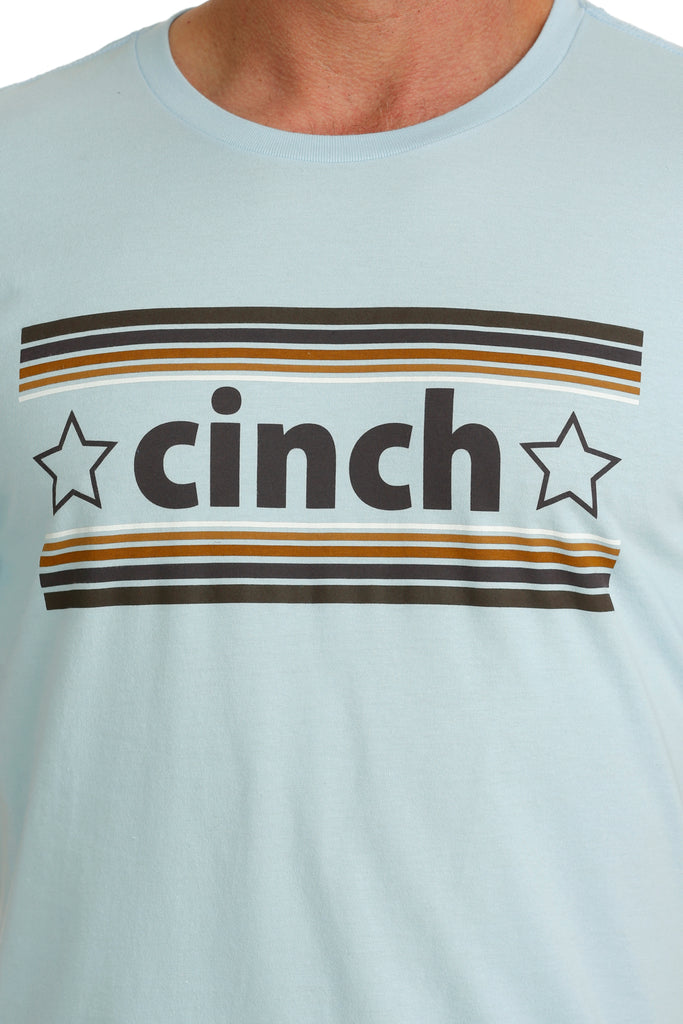 Cinch American Brand Tee ~ Lt Blue - Henderson's Western Store