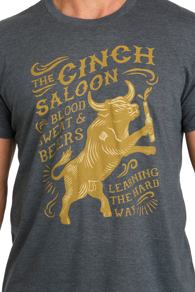 Cinch Saloon Tee ~ Charcoal - Henderson's Western Store