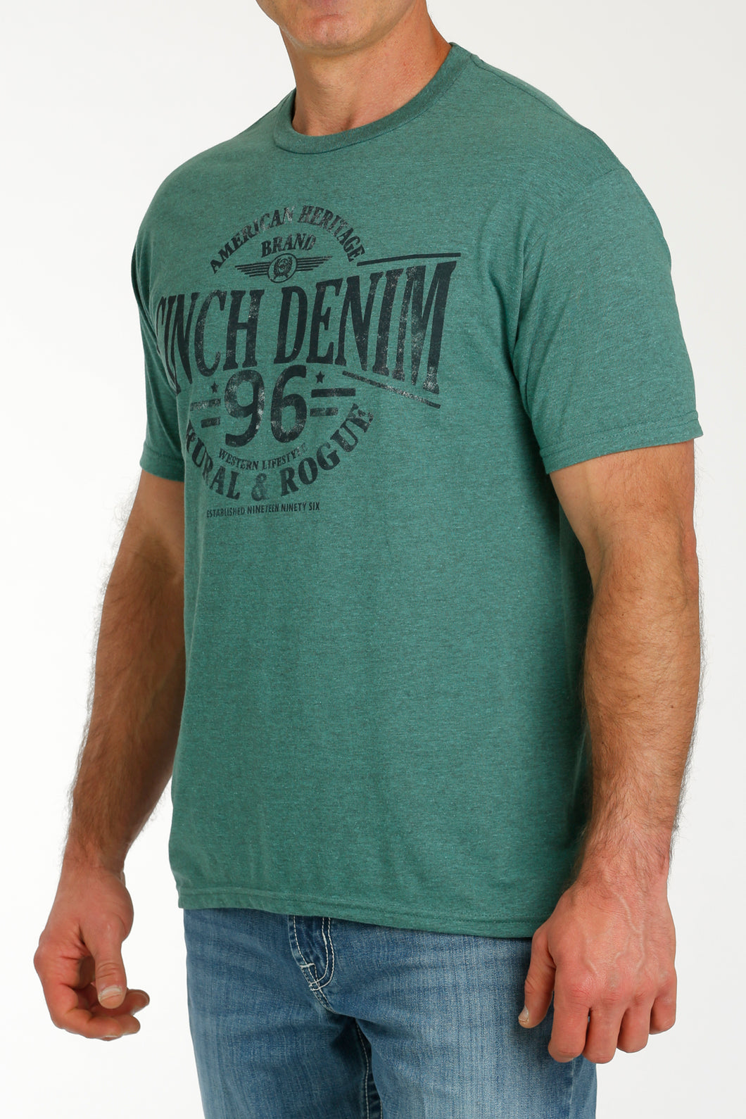 Cinch American Brand Tee ~ Green - Henderson's Western Store