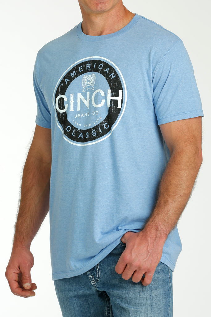 Cinch American Brand Tee ~ Lt Blue