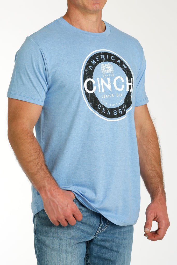 Cinch American Brand Tee ~ Lt Blue