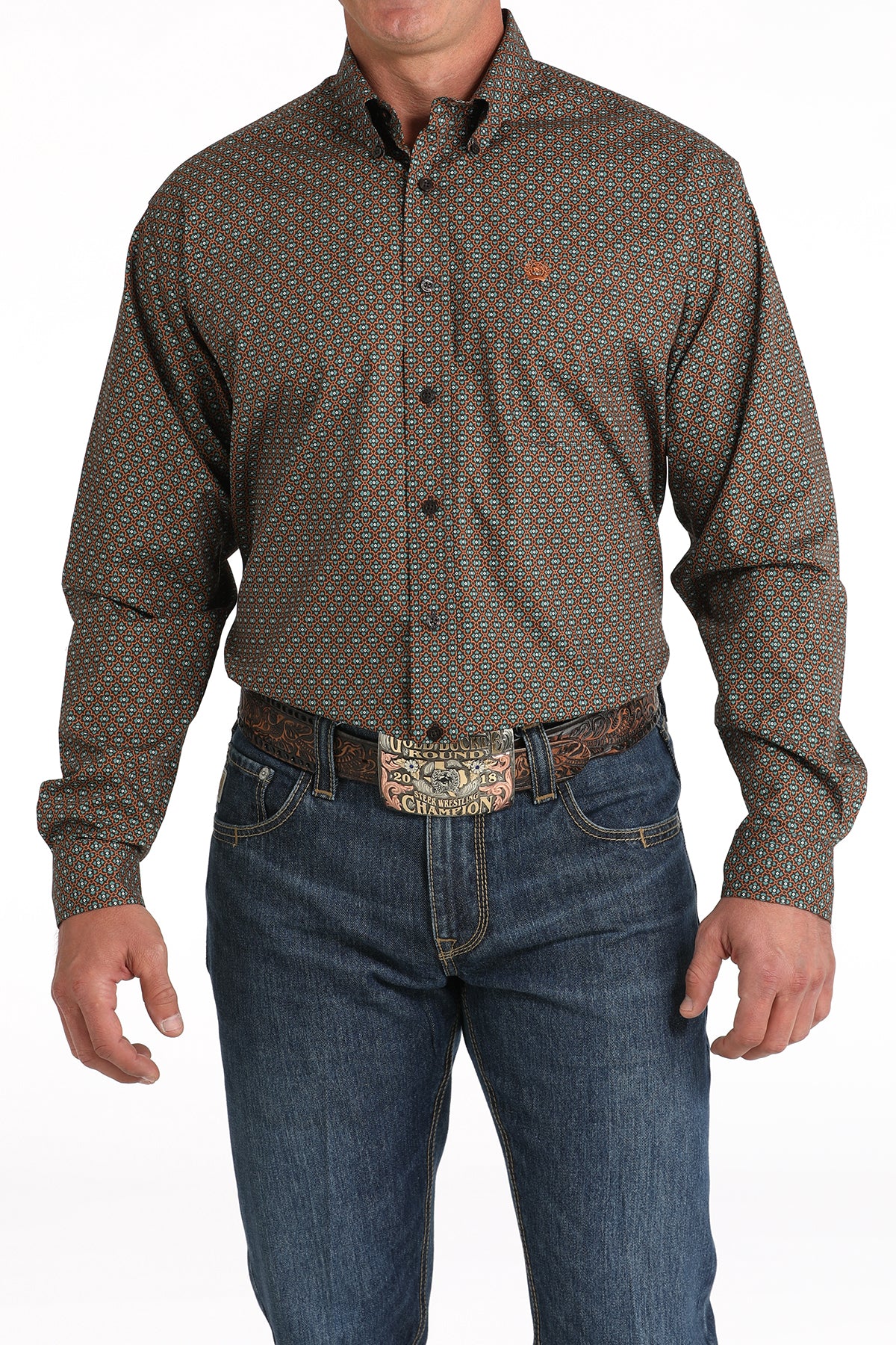 Cinch Plain Weave  ~ Brown Geo - Henderson's Western Store