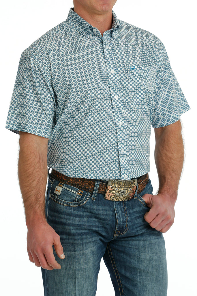 Cinch Arenaflex  ~ White/Blue - Henderson's Western Store