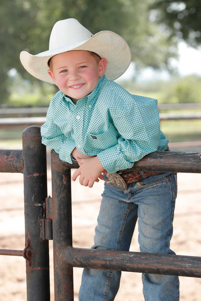 Boy's Cinch Geo Print ~ Blue ~ Infant - Henderson's Western Store